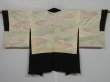 Photo7: 0708N02z600 Vintage Japanese Kimono Silk HAORI Black Cattleya (7)