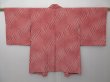 Photo2: 0802T09z530 Vintage Japanese Kimono Silk HAORI Pink (2)