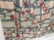 Photo3: 1614T06z530 Vintage Japanese Kimono Silk MEISEN KOMON Light gray Flower (3)