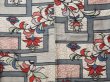 Photo5: 1614T06z530 Vintage Japanese Kimono Silk MEISEN KOMON Light gray Flower (5)