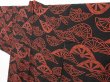 Photo3: 1425T06z680 Vintage Japanese Kimono Silk HAORI Black Katawaguruma (3)