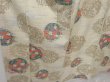 Photo3: 1402T08z840 Vintage Japanese Kimono Silk KOMON Ecru beige Flower (3)