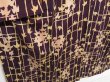 Photo3: 0524N04z510 Vintage Japanese Kimono Silk KOMON Dark grape Ivy (3)