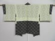 Photo6: 1312i06z460 Vintage Japanese Kimono Silk SHIBORI HAORI Black (6)