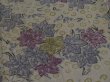 Photo2: 1C07z50 Japanese Kimono Silk  FABRIC Off-white Maple, Plum blossom 55.1" (2)