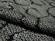 Photo4: 1Z01z40 Japanese Kimono Silk  FABRIC Black Shibori dyeing 37.8" (4)