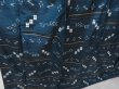 Photo3: 0604N10z900 Vintage Japanese Kimono Silk TSUMUGI Navy Kasuri (3)