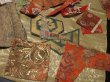 Photo3: ME04z200 Japanese Kimono Silk Antique Meiji era Kinran Fabric Scrap 100year old (3)