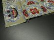 Photo3: 1T08z30 Vintage Japanese Kimono Silk MEISEN FABRIC Gray Flowers 48" (3)