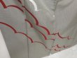 Photo3: 0811T08z1040 Vintage Japanese Kimono Silk OMESHI KOMON Gray Cloud (3)