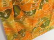 Photo1: 1320i01z810 Japanese Kimono Silk KOMON Orange Plants (1)