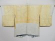 Photo7: 0113N05z590 Vintage Japanese Kimono Silk HAORI Mint-white Plant (7)