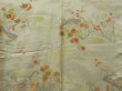 Photo5: 1417T08z820 Vintage Japanese Kimono Silk KOMON Light Cream Chrysanthemum (5)