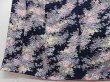 Photo4: 1501T07z900 Japanese Kimono Silk KOMON Navy Peony (4)