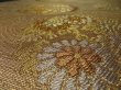 Photo5: 1E01z240 Vintage Japanese Kimono Gilt thread OBI FABRIC Gold Flowers 104.7" (5)