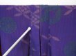 Photo10: 0913T04z560 Vintage Japanese Kimono Silk KOMON Purple-Blue Shippo (10)