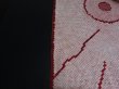 Photo6: 3E02z70 Japanese Kimono Silk SHIBORI FABRIC Dark red Chrysanthemum 52" (6)