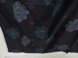 Photo3: 0909i05z550 Vintage Japanese Kimono Silk TSUMUGI Black-Dark purple (3)