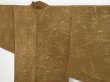 Photo2: 0823i03z610 Japanese Kimono Silk HAORI Ochre brown Plants (2)