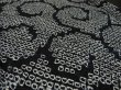 Photo2: 1Z06z30 Japanese Kimono Silk  FABRIC Black Shibori dyeing 43.3" (2)