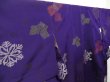 Photo2: 0524T08z600 Vintage Japanese Kimono Silk KOMON Dark violet blue Snow (2)