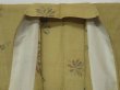 Photo10: 1112T04z510 Vintage Japanese Kimono Linen OJIYA CHIJIMI Light ochre Flower (10)