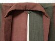 Photo5: 1028N10z490 Vintage Japanese Kimono Linen OJIYA CHIJIMI Red-Brown (5)