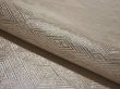 Photo4: 1C01z190 Vintage Japanese Kimono Silk OBI FABRIC Light pink, Silver   86.6" (4)