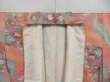 Photo9: 0909i04z900 Japanese Kimono Silk KOMON Coral pink Flowers (9)