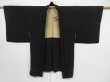 Photo8: 0813i03z580 Vintage Japanese Kimono Silk HAORI Black Bamboo (8)