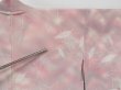 Photo5: 0730i09z500 Vintage Japanese Kimono Silk HAORI Ash pink Shading off (5)