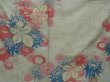 Photo7: 1109T08z890 Vintage Japanese Kimono Silk TSUKESAGE Mint-white Chrysanthemum (7)