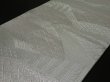 Photo3: 0709Y01z690 Vintage Japanese Kimono Silk FUKURO OBI Silver Jigami 169.3" (3)