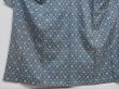 Photo4: 0930i03z840 Vintage Japanese Kimono Silk OMESHI KOMON Blue-Gray Shippo (4)