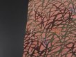 Photo6: 4H01z70 Japanese Kimono Crepe Silk  FABRIC Rosybrown Rice-plant 40.9" (6)