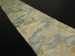 Photo2: 1D01z330 Japanese Kimono Silk OBI FABRIC Light gray Pine, Stream 99.2" (2)