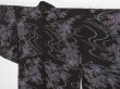 Photo5: 1001i10z410 Vintage Japanese Kimono Silk HAORI Black-Brown Flower (5)