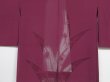 Photo3: 1215i05z290 Vintage Japanese Kimono Silk See through HAORI Wine red Flower (3)