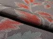 Photo4: 1A05z100 Vintage Japanese Kimono Silk  FABRIC Gray Branch 63" (4)