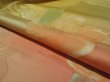 Photo5: 2V03z90 Japanese Kimono Silk  FABRIC Yellow, Coral pink Flowers 61.4" (5)