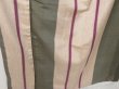 Photo3: 0614T09z800 Vintage Japanese Kimono Silk OMESHI KOMON Dark green-gray Stripe (3)