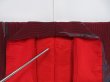 Photo9: 1105i04z690 Vintage Japanese Kimono Silk KOMON Dark red Stripe (9)