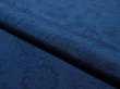 Photo4: 1W01z60 Japanese Kimono Crepe Silk  FABRIC Indigo blue Flowers 37" (4)