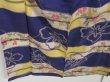 Photo3: 0917i09z570 Antique Japanese Kimono Silk KOMON Dark blue-purple Flower (3)