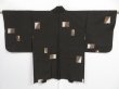 Photo2: 0830i03z480 Vintage Japanese Kimono Silk HAORI Black (2)