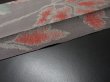 Photo3: 1A07z50 Vintage Japanese Kimono Silk  FABRIC Gray Branch 56.7" (3)