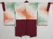 Photo10: 0908i06z460 Vintage Japanese Kimono Silk HAORI Wine red Aoi (10)