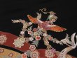 Photo3: 2i01z110 Japanese Kimono Silk  FABRIC Black Birds 48.8" (3)