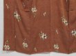 Photo4: 0525N06z590 Vintage Japanese Kimono Silk KOMON Orange-Brown Leaf (4)