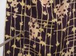 Photo8: 0524N04z510 Vintage Japanese Kimono Silk KOMON Dark grape Ivy (8)